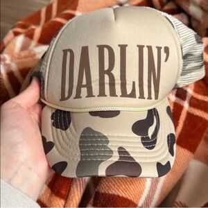 Darlin' Beige Camo Trucker Hat - Womens